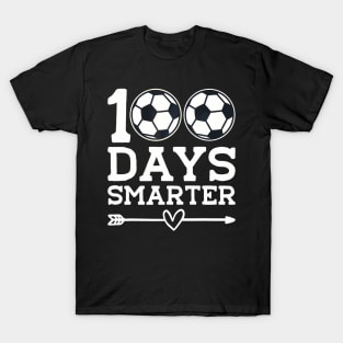 100 Days Smarter Soccer 100Th Day Of School Student T-Shirt